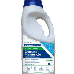 Algicida 1 litro Astralpool, eliminador de algas, tratamento de piscina, água cristalina, prevenção de algas, Irmãos Dreon