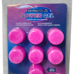 Clarificante PowerGel Astralpool 7 pastilhas, clarificante em gel, água cristalina, floculante piscina, tratamento de piscina, Irmãos Dreon