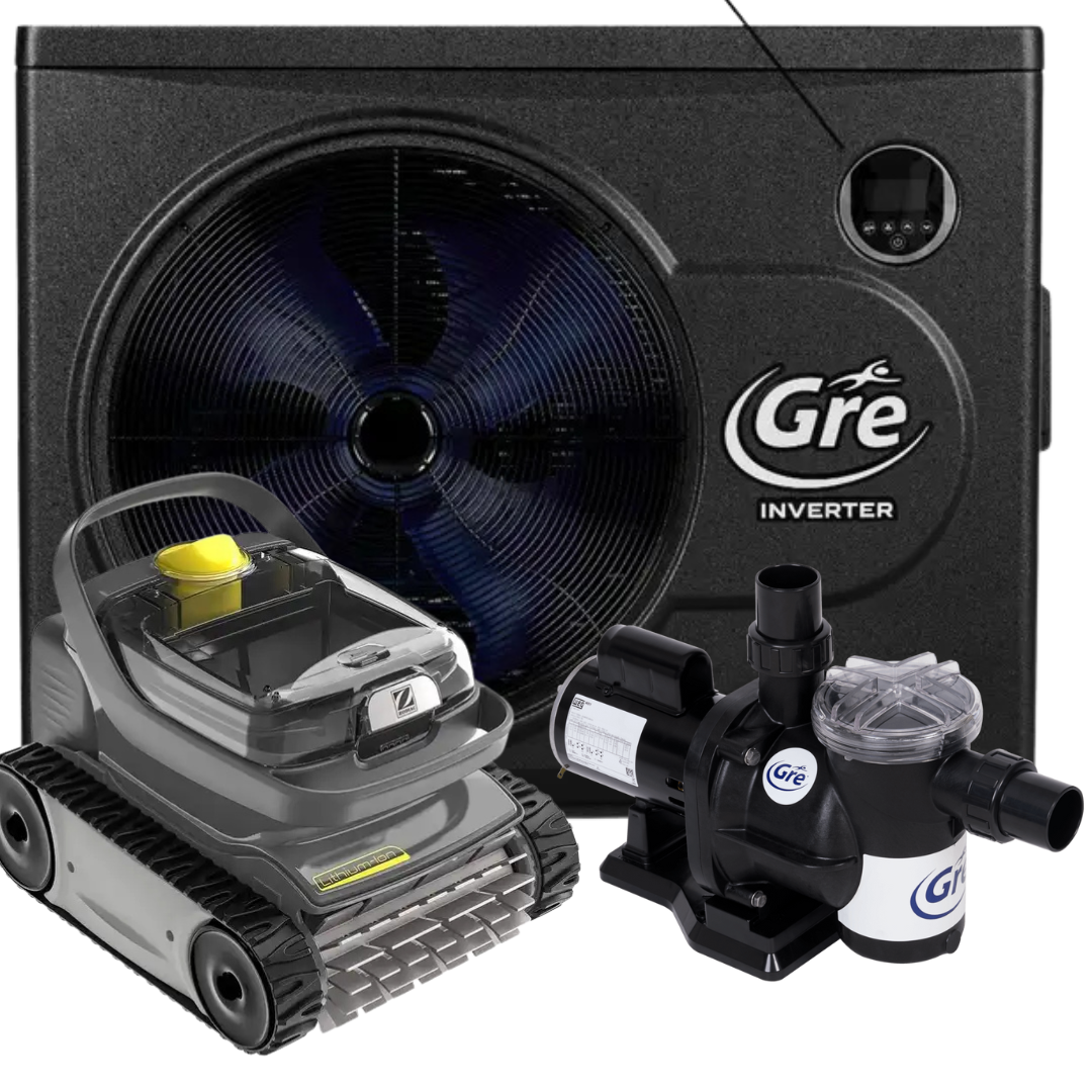 Kit de limpeza de piscina e aquecedor